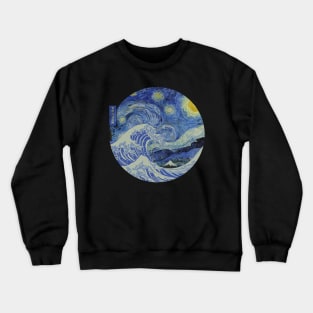 Great wave with Starry night Crewneck Sweatshirt